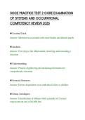 SOCE PRACTICE TEST 2 CORE EXAMINATION&NewLine;OF SYSTEMS AND OCCUPATIONAL&NewLine;COMPETENCY REVIEW 2026&NewLine;
