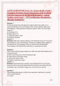 AANP AGPCNP PSI Test 1 & 2 Exam Study Guide &vert; Complete Practice Exam Questions with Verified Correct Answers & Detailed Rationales &vert; Latest Update 2026&sol;2027 &vert; NP Certification Standards &ndash; Already Graded A&plus;