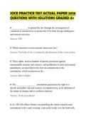 SOCE PRACTICE TEST ACTUAL PAPER 2026&NewLine;QUESTIONS WITH SOLUTIONS GRADED A&plus;