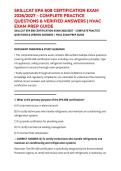 SKILLCAT EPA 608 CERTIFICATION EXAM 2026&sol;2027 &ndash; COMPLETE PRACTICE QUESTIONS & VERIFIED ANSWERS &vert; HVAC EXAM PREP GUIDE