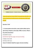 Trauma Nursing Core Course &lpar;TNCC&rpar; Proctored Exam with NGN &ndash; 250 Practice Questions & Verified Answers with Rationales &lpar;2026 Latest Update&rpar;