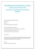 WGU C949 Data Structures & Algorithms Final Exam 2026 &vert; 120 Practice Questions with Answers & Detailed Rationales