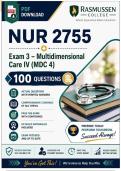 NUR 2755 Exam 3 &ndash; Multidimensional Care IV &lpar;MDC 4&rpar; &lpar;PDF&rpar; &vert; 2026 &vert; MDC 4 Questions &vert; Nursing Exam