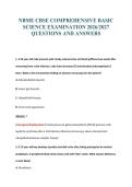 NBME CBSE COMPREHENSIVE BASIC&NewLine;SCIENCE EXAMINATION 2026&sol;2027&NewLine;QUESTIONS AND ANSWERS