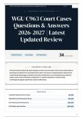 WGU C963 Court Cases Questions & Answers 2026-2027 Latest Updated Review