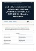 WGU C702 Cybersecurity and Information Assurance Questions & Answers 2026-2027 CHFI & Objective Assessment