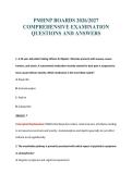 PMHNP BOARDS 2026&sol;2027&NewLine;COMPREHENSIVE EXAMINATION&NewLine;QUESTIONS AND ANSWERS
