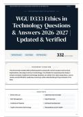 WGU D333 Ethics in Technology Questions & Answers 2026-2027 Updated & Verified