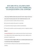 ISYE 6501 FINAL EXAMINATION&NewLine;ADVANCED ANALYTICS MODELING&period;&NewLine;EXAM QUESTIONS AND ANSWERS