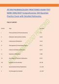 ATI RN PHARMACOLOGY PROCTORED EXAM TEST &NewLine;BANK 2026&sol;2027 Comprehensive 150-Question &NewLine;Practice Exam with Detailed Rationales&period; 