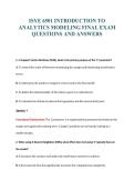 ISYE 6501 INTRODUCTION TO&NewLine;ANALYTICS MODELING FINAL EXAM&NewLine;QUESTIONS AND ANSWERS