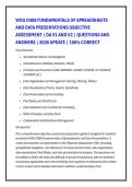 WGU D388 FUNDAMENTALS OF SPREADSHEETS &NewLine;AND DATA PRESENTATIONS OBJECTIVE &NewLine;ASSESSMENT &vert; OA V1 AND V2 &vert; QUESTIONS AND &NewLine;ANSWERS &vert; 2026 UPDATE &vert; 100&percnt; CORRECT