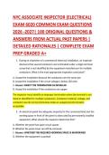 NYC ASSOCIATE INSPECTOR &lpar;ELECTRICAL&rpar; &NewLine;EXAM 6020 COMMON EXAM QUESTIONS &NewLine;2026 -2027&vert; 100 ORIGINAL QUESTIONS & &NewLine;ANSWERS FROM ACTUAL PAST PAPERS &vert; &NewLine;DETAILED RATIONALES &vert; COMPLETE EXAM &NewLine;PREP GRADED A&plus; 