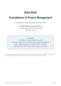 WGU E054 Foundations of Project Management Bundle with complete solutions&period;
