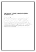 WGU D494 TASK 1&colon; DATA GOVERNANCE GAPS AND BEST &NewLine;PRACTICES ANALYSIS