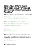 TREES REAL ESTATE EXAM&NewLine;PREP HIGH YIELD TOPICS AND&NewLine;SOLUTIONS MARKET ANALYSIS&NewLine;ROADMA