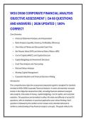 WGU D556 CORPORATE FINANCIAL ANALYSIS &NewLine;OBJECTIVE ASSESSMENT &vert; OA 60 QUESTIONS &NewLine;AND ANSWERS &vert; 2026 UPDATED &vert; 100&percnt; &NewLine;CORRECT