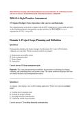 WGU E055 Project Scoping and Scheduling Objective Assessment &lpar;OA&rpar; V1 & V2 &vert; 106 Study Questions with Correct Answers&comma; Detailed Rationales & Scheduling Calculations &vert; 2026&sol;2027&period;