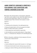 AMNH GENETICS GENOMICS GENETHICS&NewLine;FOR NURSING QUIZ QUESTIONS AND&NewLine;VERIFIED ANSWERS EXAM PREP