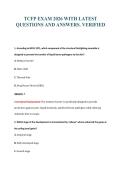 TCFP EXAM 2026 WITH LATEST&NewLine;QUESTIONS AND ANSWERS&period; VERIFIED