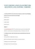 TCFP CERTIFICATION EXAM PREP 2026&NewLine;QUESTIONS AND ANSWERS&period; VERIFIED