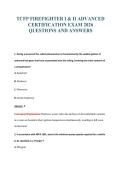TCFP FIREFIGHTER I & II ADVANCED&NewLine;CERTIFICATION EXAM 2026&NewLine;QUESTIONS AND ANSWERS