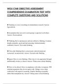 WGU C168 OBJECTIVE ASSESSMENT&NewLine;COMPREHENSIVE EXAMINATION TEST WITH&NewLine;COMPLETE QUESTIONS AND SOLUTIONS