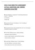 WGU C168 OBJECTIVE ASSESSMENT&NewLine;ACTUAL QUESTIONS AND VERIFIED&NewLine;ANSWERS EXAM PREP&NewLine;