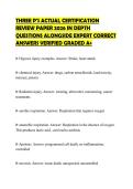 THREE P'S ACTUAL CERTIFICATION&NewLine;REVIEW PAPER 2026 IN DEPTH&NewLine;QUESTIONS ALONGSIDE EXPERT CORRECT&NewLine;ANSWERS VERIFIED GRADED A&plus;