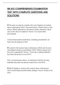 NR 603 COMPREHENSIVE EXAMINATION&NewLine;TEST WITH COMPLETE QUESTIONS AND&NewLine;SOLUTIONS