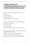 OPENSTAX MICROBIOLOGY&NewLine;COMPREHENSIVE EXAMINATION TEST WITH&NewLine;COMPLETE QUESTIONS AND SOLUTIONS