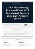 ATI RN Pharmacology Proctored Exam 2023 Questions & Answers 2026-2027 Updated Review