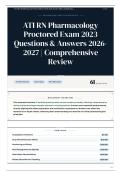 ATI RN Pharmacology Proctored Exam 2023 Questions & Answers 2026-2027 Comprehensive Review