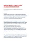 Maternity EXAM LATEST UPDATED VERSION QUESTIONS AND CORRECT ANSWERS&period;pdf