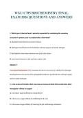 WGU C785 BIOCHEMISTRY FINAL&NewLine;EXAM 2026 QUESTIONS AND ANSWERS
