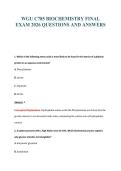WGU C785 BIOCHEMISTRY FINAL&NewLine;EXAM 2026 QUESTIONS AND ANSWERS