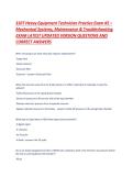 310T Heavy Equipment Technician Practice Exam -2 &ndash; Mechanical Systems&comma; Maintenance & Troubleshooting EXAM LATEST UPDATED VERSION QUESTIONS AND CORRECT ANSWERS&period;