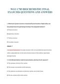 WGU C785 BIOCHEMISTRY FINAL&NewLine;EXAM 2026 QUESTIONS AND ANSWERS