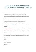 WGU C785 BIOCHEMISTRY FINAL&NewLine;EXAM 2026 QUESTIONS AND ANSWERS