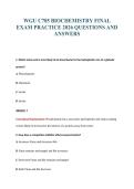 WGU C785 BIOCHEMISTRY FINAL&NewLine;EXAM PRACTICE 2026 QUESTIONS AND&NewLine;ANSWERS