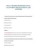WGU C785 BIOCHEMISTRY FINAL&NewLine;EXAM PREP 2026 QUESTIONS AND&NewLine;ANSWERS