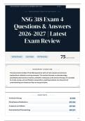NSG 318 Exam 4 Questions & Answers 2026-2027 Latest Exam Review