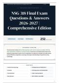 NSG 318 Final Exam Questions & Answers 2026-2027 Comprehensive Edition