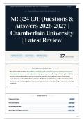 NR 324 CJE Questions & Answers 2026-2027 Chamberlain University Latest Review