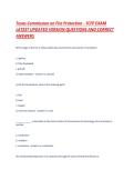 Texas Commission on Fire Protection - TCFP EXAM LATEST UPDATED VERSION QUESTIONS AND CORRECT ANSWERS&period;