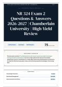 NR 324 Exam 2 Questions & Answers 2026-2027 Chamberlain University High-Yield Review