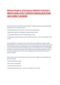 National Registry of Emergency Medical Technicians -NREMT EXAM LATEST UPDATED VERSION QUESTIONS AND CORRECT ANSWERS&period;