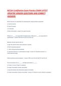 NCCAA Certification Exam Practice EXAM LATEST UPDATED VERSION QUESTIONS AND CORRECT ANSWERS&period;