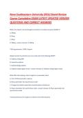 Nova Southeastern University &lpar;NSU&rpar; Board Review Course Cumulative EXAM LATEST UPDATED VERSION QUESTIONS AND CORRECT ANSWERS
