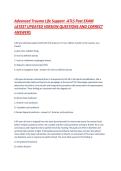 Advanced Trauma Life Support -ATLS Post EXAM LATEST UPDATED VERSION QUESTIONS AND CORRECT ANSWERS&period;